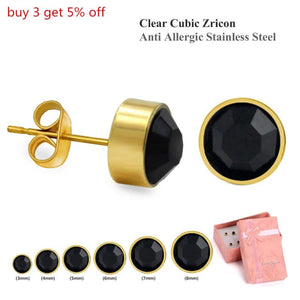 Kids Stud Earrings For Women Set 6Pairs/Box Jewelry Stainless Steel