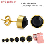 Kids Stud Earrings For Women Set 6Pairs/Box Jewelry Stainless Steel