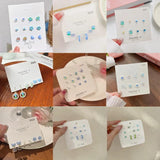 Ceramic Ears Stud Earrings Set for Women Girls Party Jewelry