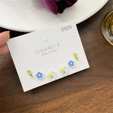 Ceramic Ears Stud Earrings Set for Women Girls Party Jewelry