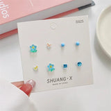 Ceramic Ears Stud Earrings Set for Women Girls Party Jewelry