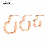 3Pcs/Set Stainless Steel Love Heart Earrings Bohemia Party Beach Earrings
