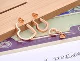 3Pcs/Set Stainless Steel Love Heart Earrings Bohemia Party Beach Earrings