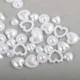460pcs Ivory Flatback Pearl Beads ABS Pearl Scrapbook Nail Decorate