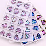 17mm Fat Peach Austrian Crystal Heart AB Pendant Beads Necklace DIY