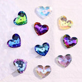 17mm Fat Peach Austrian Crystal Heart AB Pendant Beads Necklace DIY
