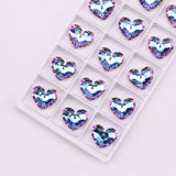 17mm Fat Peach Austrian Crystal Heart AB Pendant Beads Necklace DIY