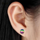 Mixed Size Steel Ball Earrings Set Stainless Steel Piercing Jewelry