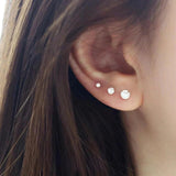 925 Silver CZ Stud Earring Set, 3/4 Pieces Fine Jewelry, Plata 925