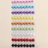 36 Pairs Colorful Pearl Stud Earrings 6 8 10mm Bead