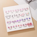 Animal & Flower Mini Stud Earrings - Resin Acrylic Ear Jewelry for Women