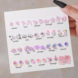 Animal & Flower Mini Stud Earrings - Resin Acrylic Ear Jewelry for Women