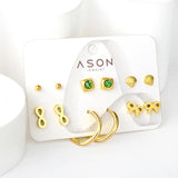 6pairs/Card Surgical Steel Stud Earrings Sets for Kids/Women/Men