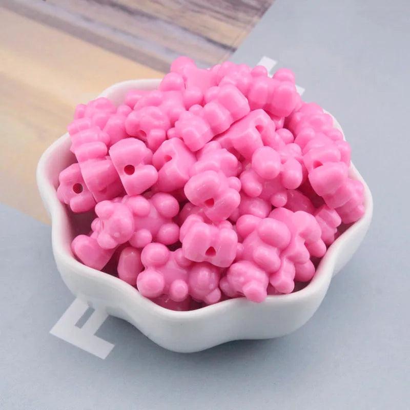 Acrylic Matte Bear Spacer Bead DIY Bracelet Gift