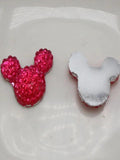 100 Flatback Resin Dotted Rhinestone Gems Mouse Head 14X12mm Craft Bow Center