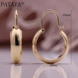 Unique Glossy Circle Dangle Earrings 585 Rose Earrings Women Gift