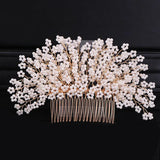 Crystal Pearls Hair Combs Wedding Hair Clips