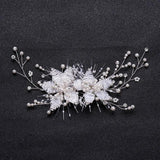 Crystal Pearls Hair Combs Wedding Hair Clips