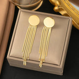 316L Stainless Steel Tassel Earrings Women Pendant Jewelry