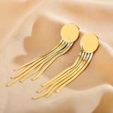 316L Stainless Steel Tassel Earrings Women Pendant Jewelry