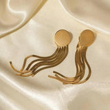 316L Stainless Steel Tassel Earrings Women Pendant Jewelry