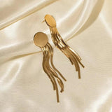 316L Stainless Steel Tassel Earrings Women Pendant Jewelry