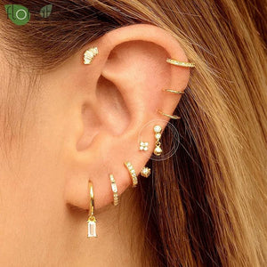 925 Silver Water Drop Stud Earrings Minimalist Jewelry Gift