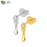 925 Silver Water Drop Stud Earrings Minimalist Jewelry Gift