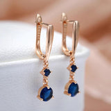 Natural Zircon Vintage Drop Earrings 585 Rose Pendant Jewelry
