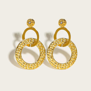 YACHAN Stainless Steel Statement Drop Earrings For Women