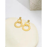 YACHAN Stainless Steel Statement Drop Earrings For Women