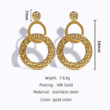 YACHAN Stainless Steel Statement Drop Earrings For Women