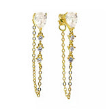Vintage CZ Zircon Filled Stud Earrings for Women