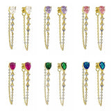 Vintage CZ Zircon Filled Stud Earrings for Women