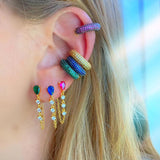 Vintage CZ Zircon Filled Stud Earrings for Women