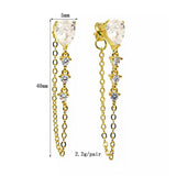Vintage CZ Zircon Filled Stud Earrings for Women