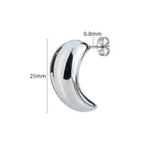 Chunky Hoop Earrings for Women Stainless Steel Hollow Tear Moon Jewelry
