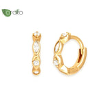 Minimalist 925 Silver Hoop Earrings 11mm for Women