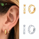 Minimalist 925 Silver Hoop Earrings 11mm for Women