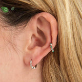 Minimalist 925 Silver Hoop Earrings 11mm for Women