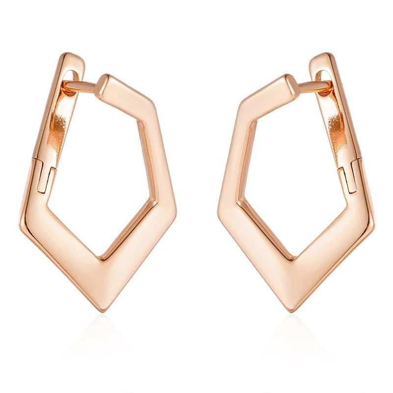 Glossy Geometric 585 Earrings For Women Daily Jewelry Gift