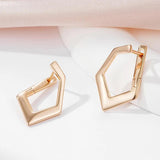 Glossy Geometric 585 Earrings For Women Daily Jewelry Gift