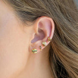 4 Pcs Colorful Crystal Princess Earrings Set for Women