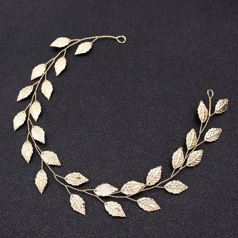 Bridal Leaf Tiara Headband for Wedding Hair Jewelry