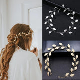 Bridal Leaf Tiara Headband for Wedding Hair Jewelry