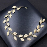 Bridal Leaf Tiara Headband for Wedding Hair Jewelry