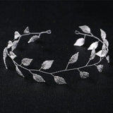 Bridal Leaf Tiara Headband for Wedding Hair Jewelry