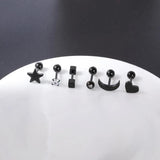 4-9 Pairs Mix Studs Earring Set Zircon Ear Studs Women Gift Ear Piercing