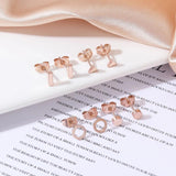4-9 Pairs Mix Studs Earring Set Zircon Ear Studs Women Gift Ear Piercing