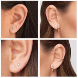 4-9 Pairs Mix Studs Earring Set Zircon Ear Studs Women Gift Ear Piercing